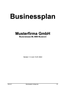 Businessplan-Vorlage